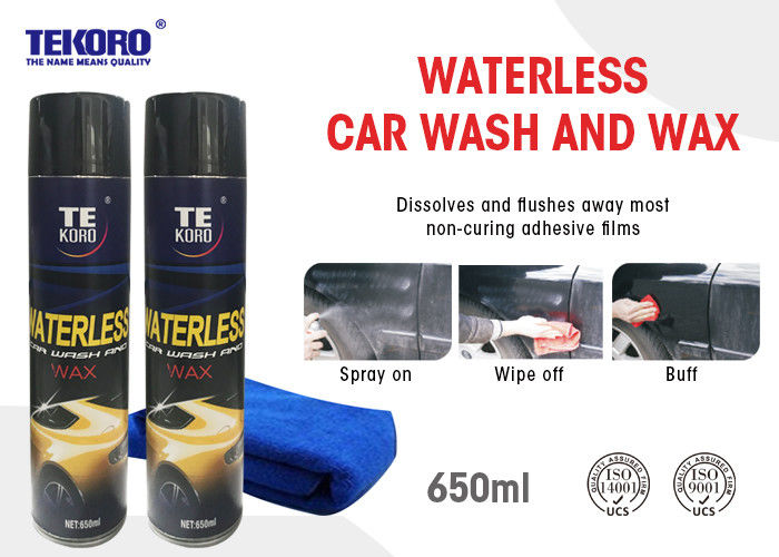 Waterless Wash &amp; Wax Vehicle Exterior Surfaces Use With Streak Free Shine